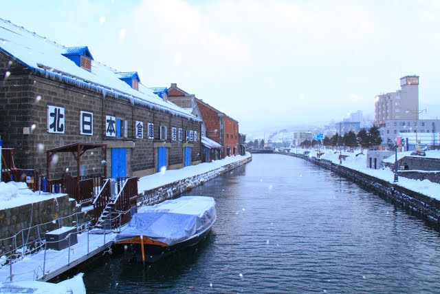 小樽運河　北海道　冬　絶景　観光　旅行　おすすめ　12月　1月　2月