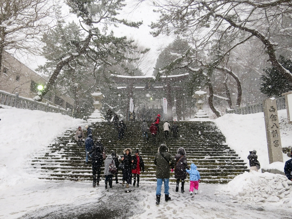 函館八幡宮　12月　1月　2月　函館　観光　冬　おすすめ　北海道　旅行