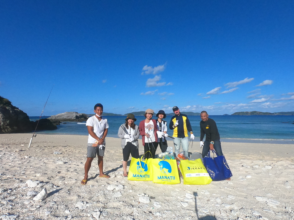 プロジェクトマナティ　ビーチクリーン　渡嘉敷島　観光　アドベンチャーツアー　JJツアー　ジャンボツアーズ　慶良間諸島　国立公園　沖縄　離島　旅行　観光