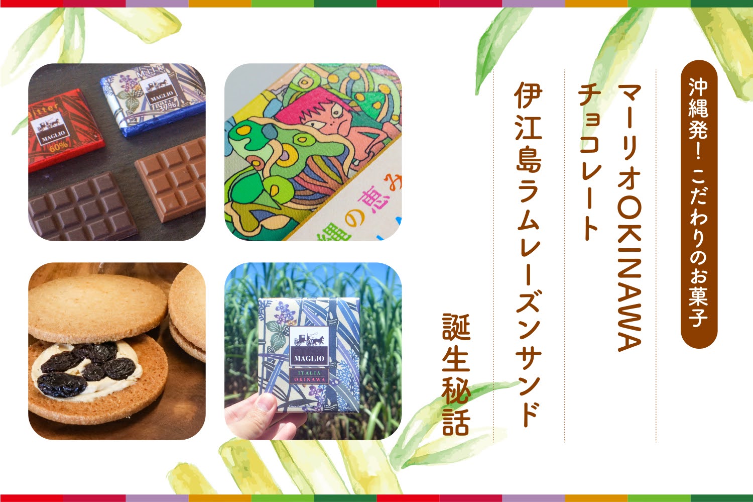 沖縄　お土産　お菓子　アイラーティ　マーリオOKINAWAチョコレート　伊江島ラムレーズンサンド