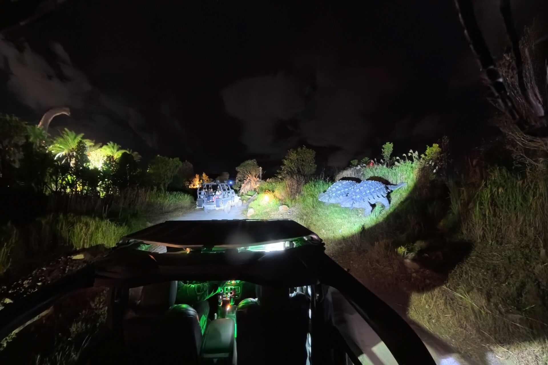 ジャングリア沖縄　今帰仁村　テーマパーク　旅行　観光　ダイナソーサファリ　ナイトバージョン